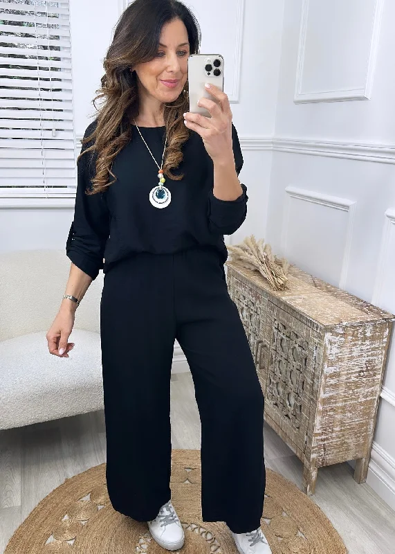 Sinead Black Oversized Set