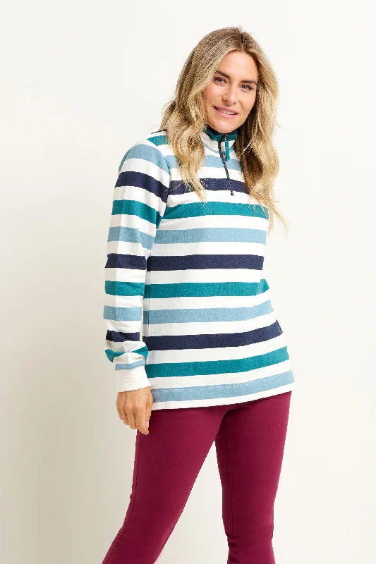 Blue Stripe Quarter Zip Sweatshirtshirt