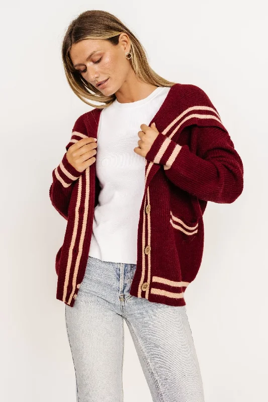 Corbett Knit Cardigan | Burgundy