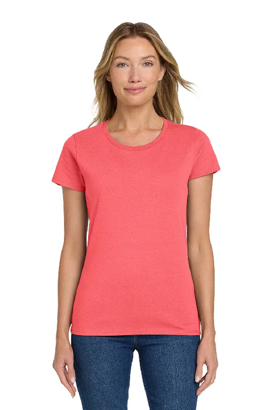 Gildan Womens Short Sleeve Crewneck T-Shirt - Coral Silk