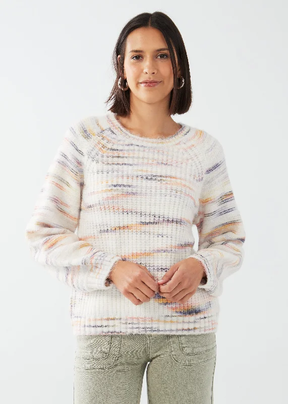 Balloon Sleeve Space Dye Sweater