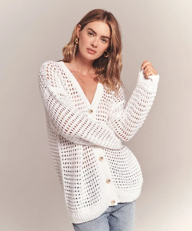 Naadam Luxe Cotton Pointelle Cardi