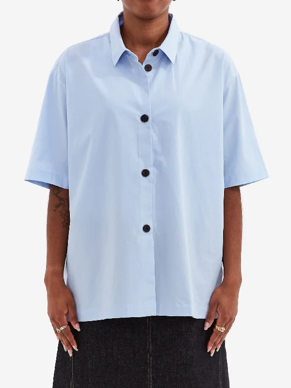 Studio Nicholson Lant Short Sleeve Shirt - Sky Blue