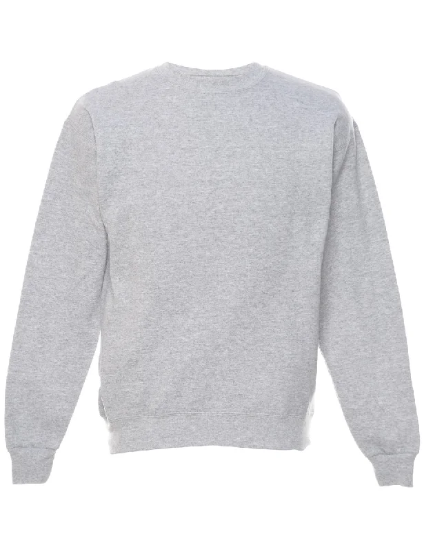 Marl Grey Plain Sweatshirt - S