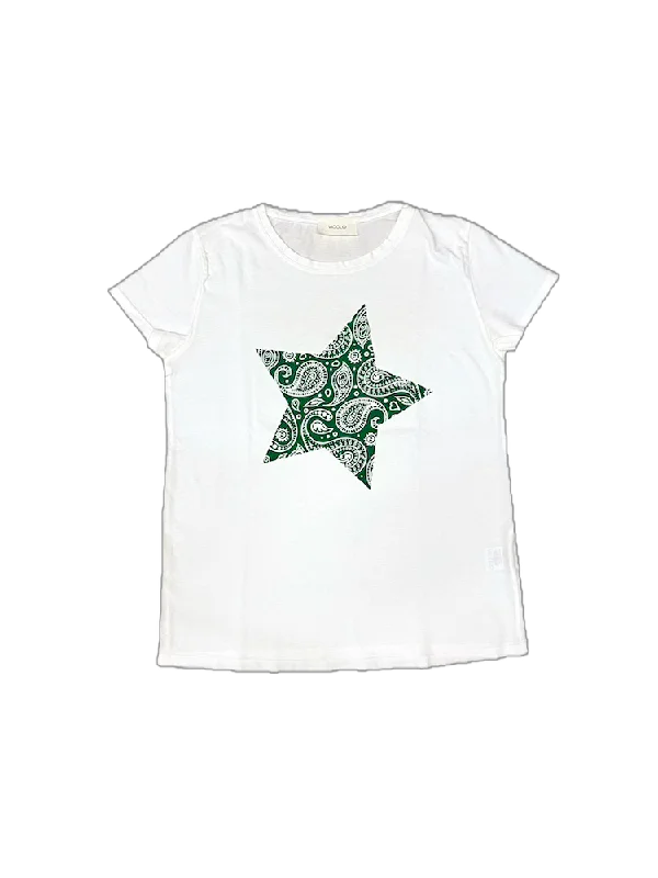 Vicolo green star white t-shirt