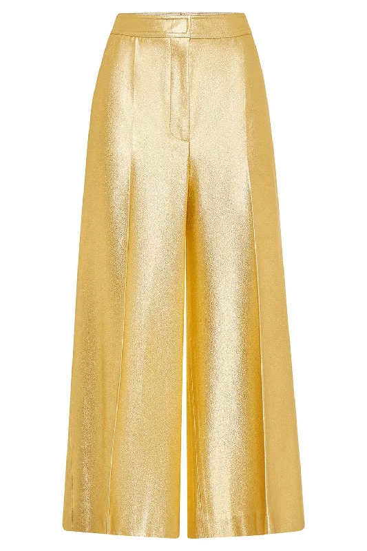 Metallic Wide Leg Pant