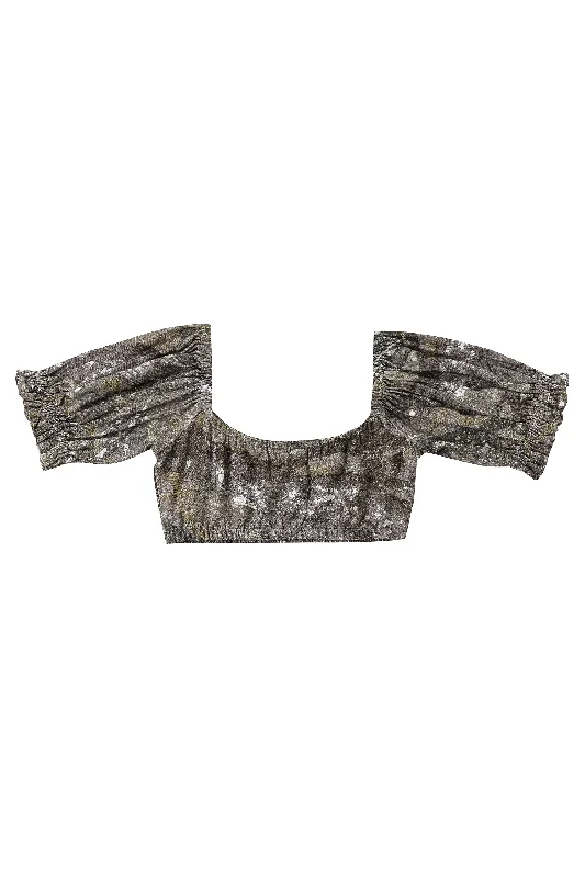 Forest Camo Wench Linen Crop Top