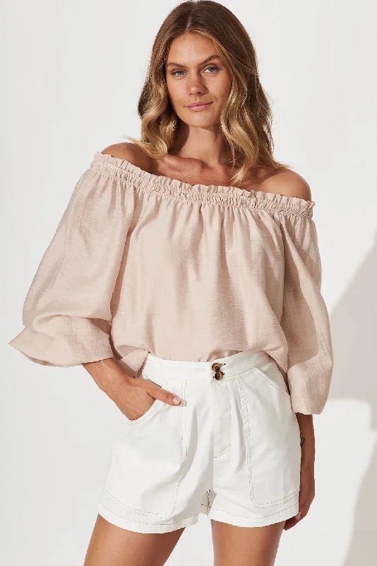 Janice Top In Beige