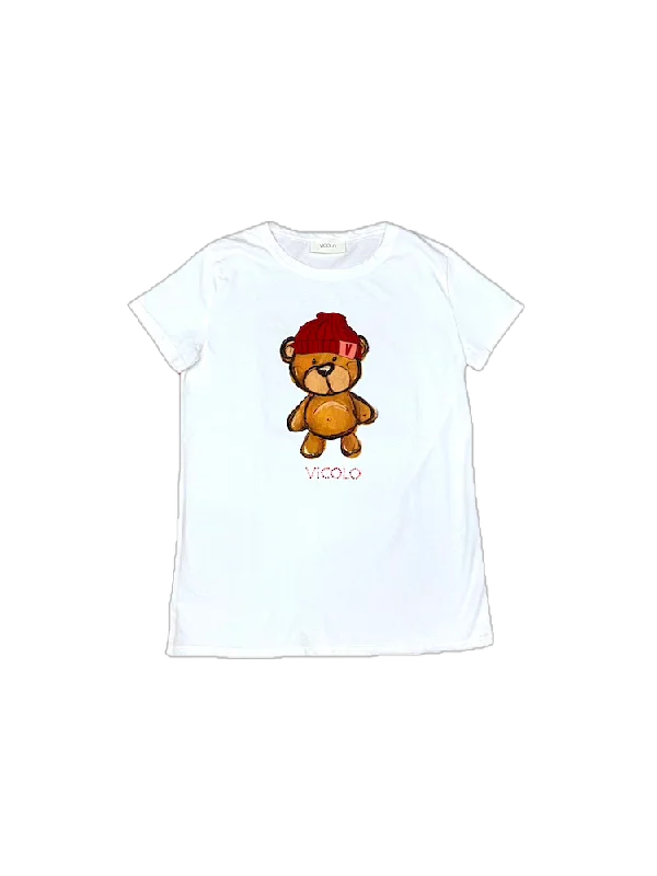 Vicolo hat bear white  t-shirt