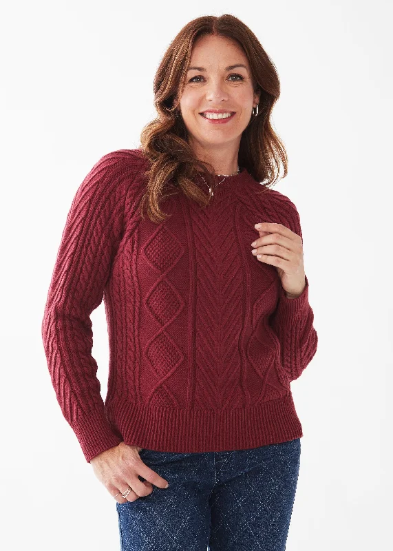 A-line Cable Raglan Sweater