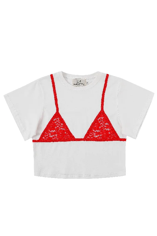 Red Lace Bikini Bod Tommy Tee