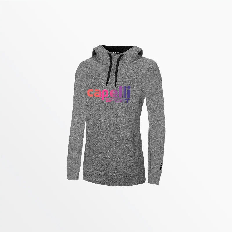 WOMEN'S LOGO HEATHER PULLOVER HOODIE