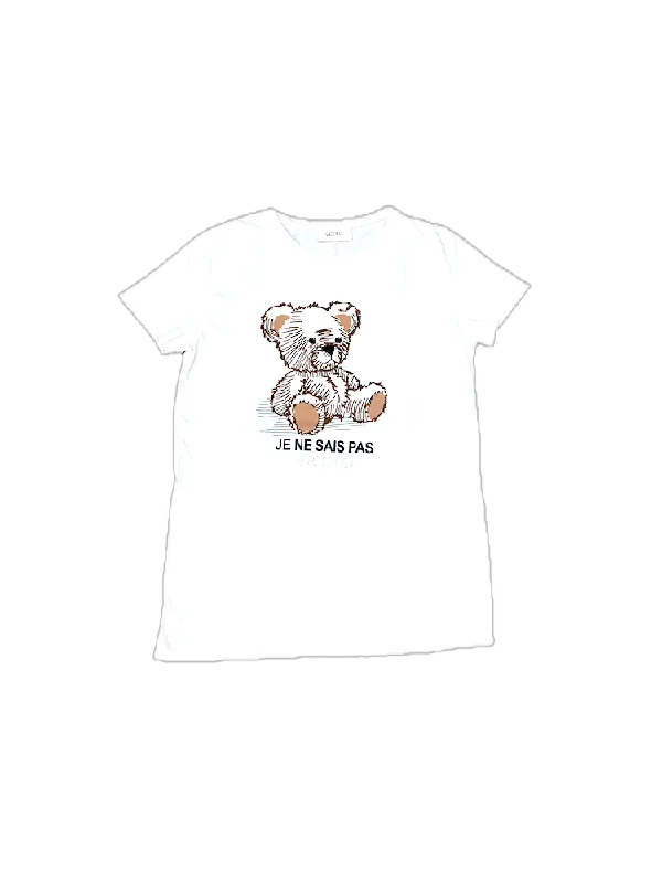 Vicolo brown bear white t-shirt