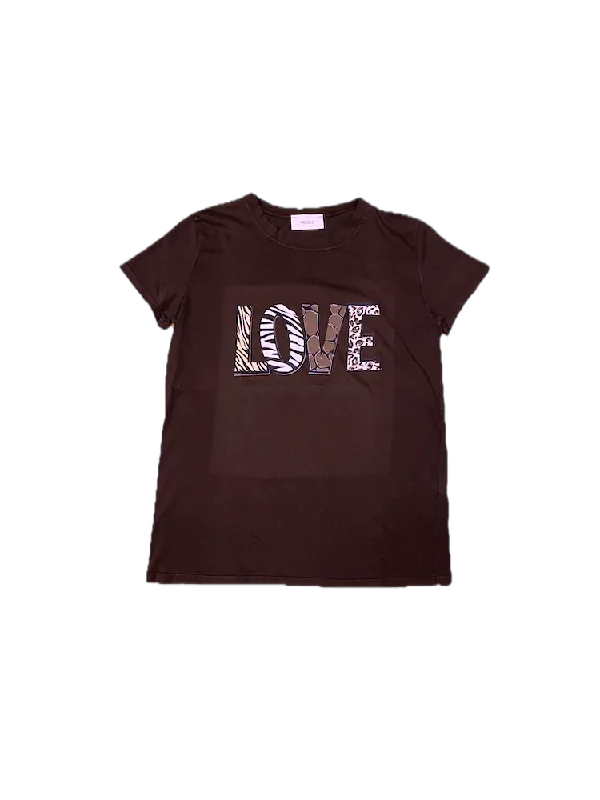 Vicolo love brown t-shirt