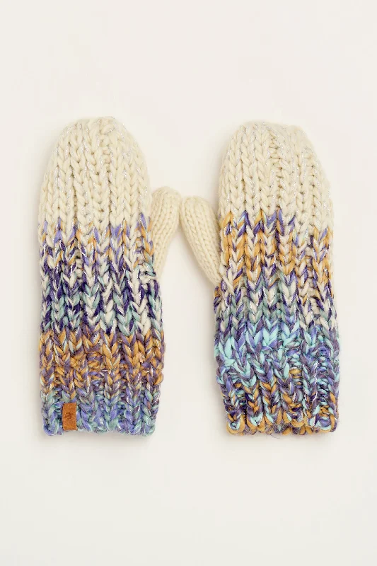 Twisted Sparkle Knitted Mittens