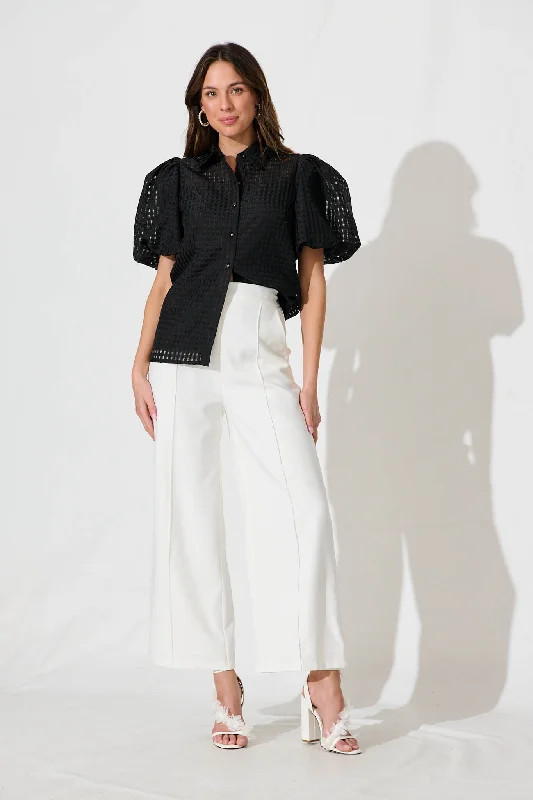 Francesca Shirt In Black Organza