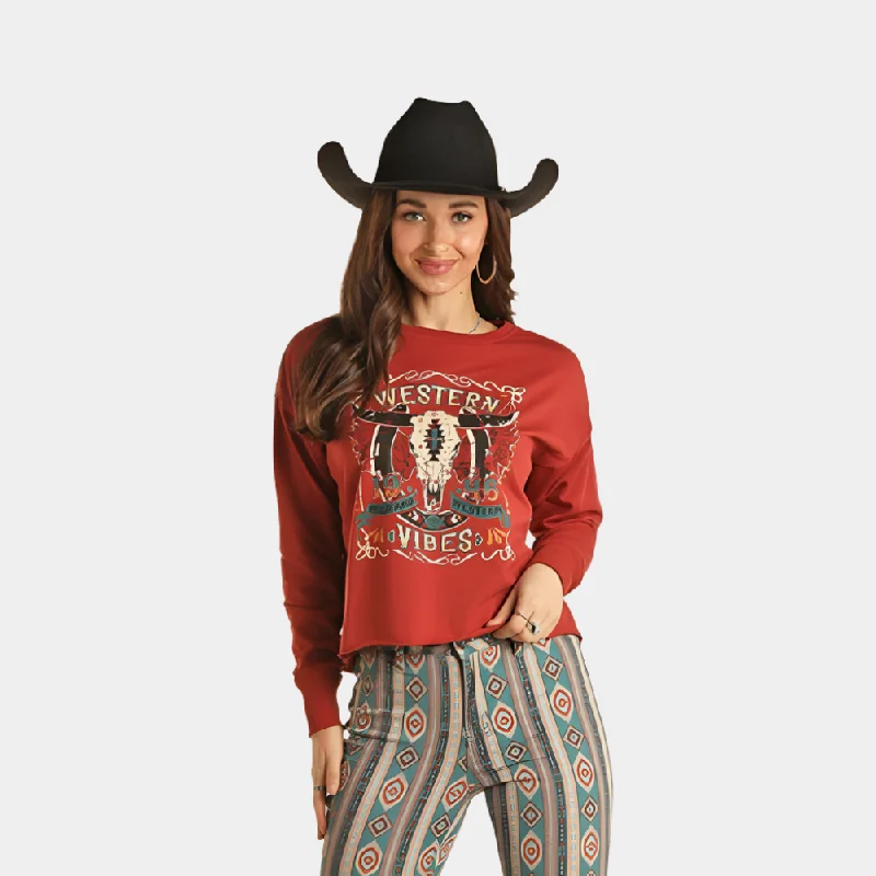 Rock and Roll Denim Western Vibes Sweater