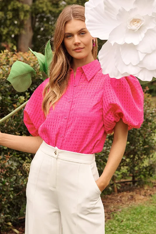 Francesca Shirt In Pink Organza