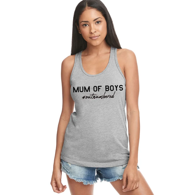 Mum Of Boys Outnumbered Sleeveless Tank