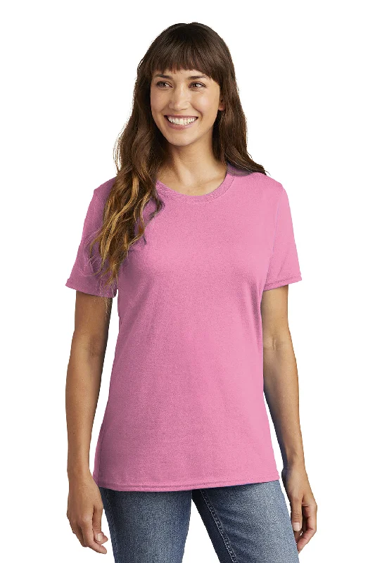 Port & Company Womens Core Short Sleeve Crewneck T-Shirt - Candy Pink