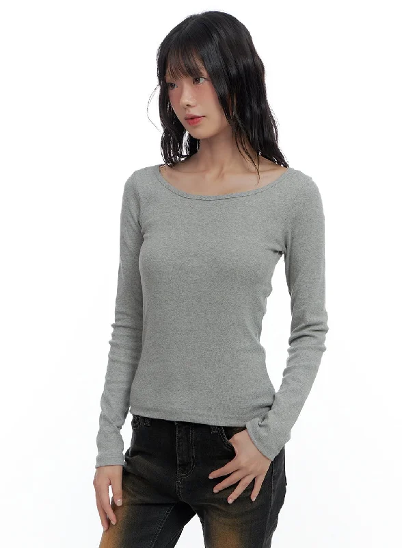 Basic Slim Fit U Neck T-Shirt CS420