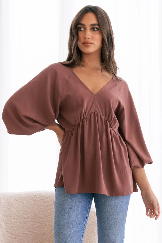 Harissa Top In Brown