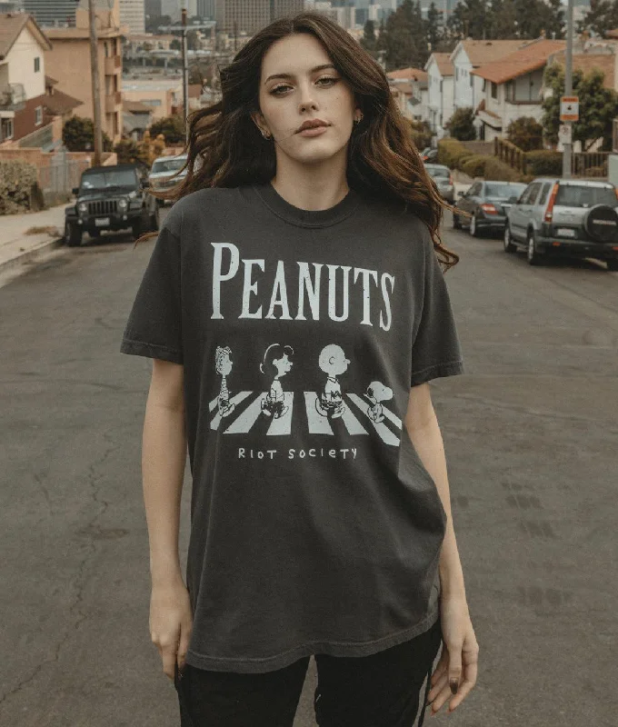 Peanuts Abbey Road World Tour Boyfriend Tee