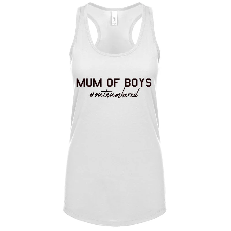 Mum Of Boys Outnumbered Sleeveless Tank