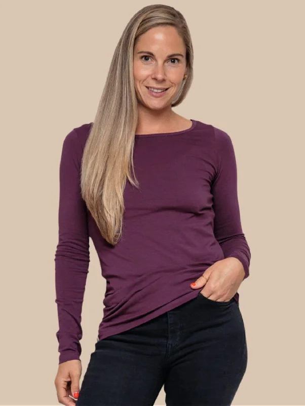 Cotton Long Sleeve | Plum