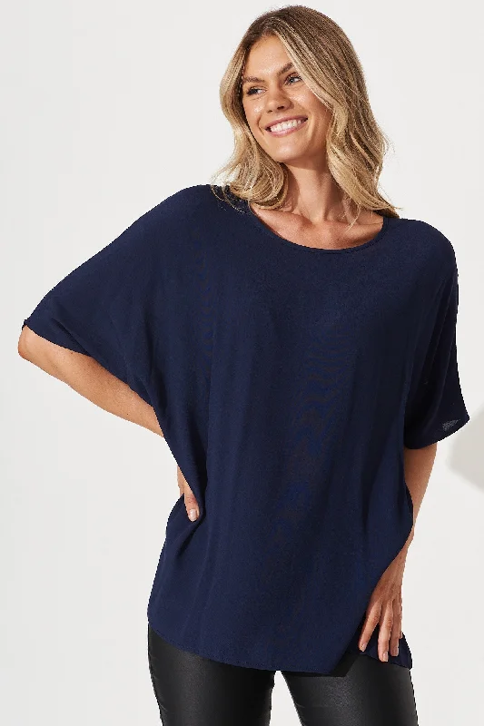 Cathia Top In Navy