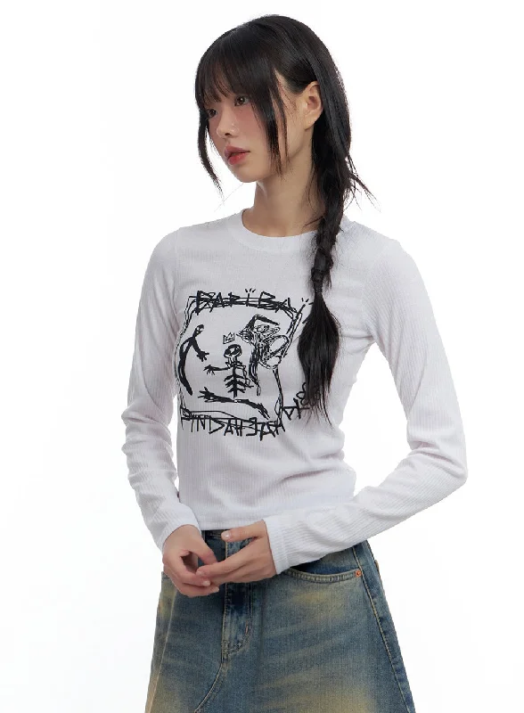 Graphic Vision Long Sleeve Crop CS420