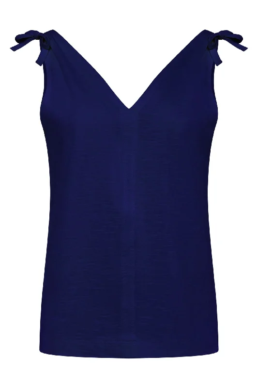 CELIA - Organic Cotton Vest Navy