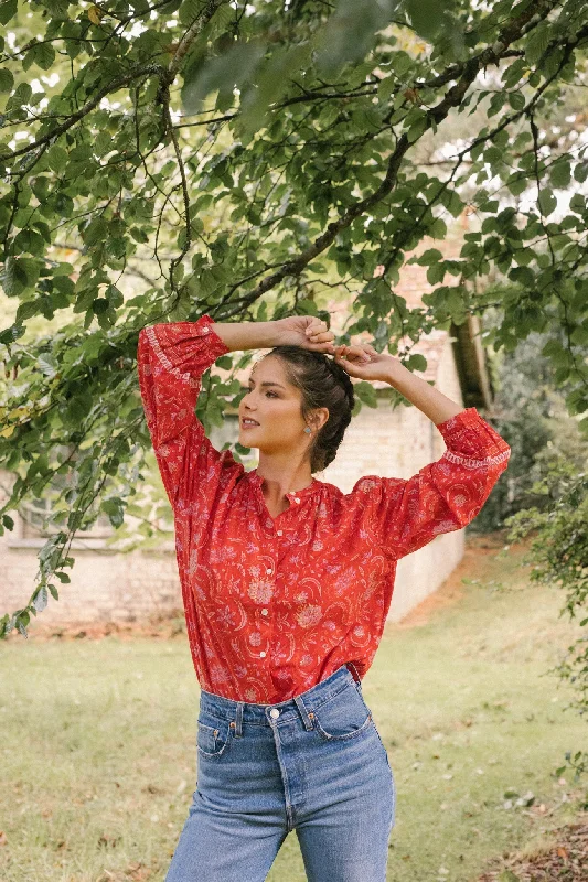 Delilah Blouse in Gypsy Red