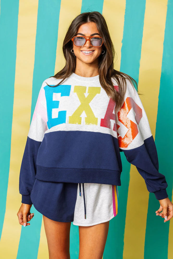 Texas Multi Color QOS Colorblock Sweatshirt