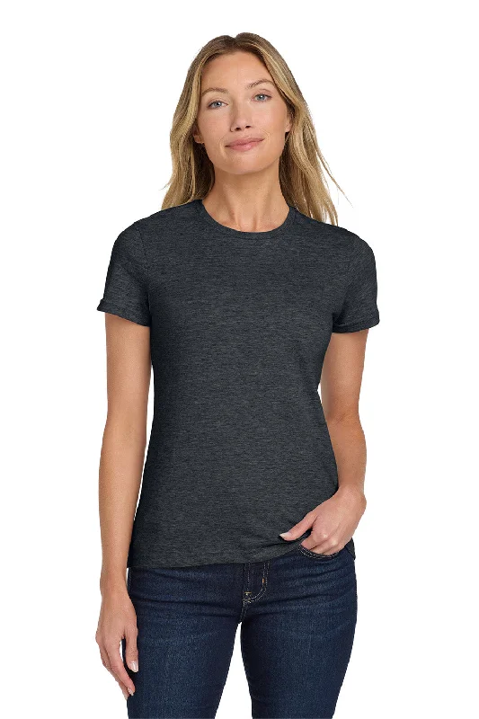 Gildan Womens Softstyle Short Sleeve Crewneck T-Shirt - Heather Dark Grey