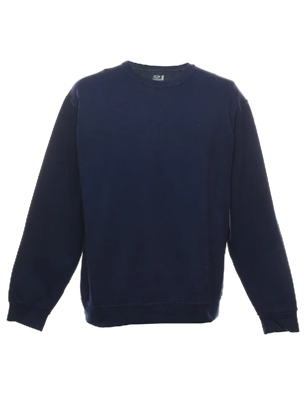 Navy Plain Sweatshirt - L